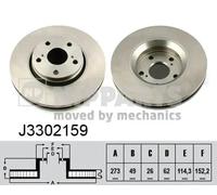 2x Disco freno Assale anteriore ventilazione interna J3302159 NIPPARTS