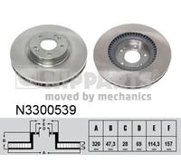 N3300539 Coppia disco freno anteriore (MARCA NIPPARTS)..