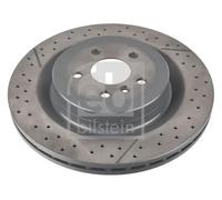 2x Disco freno Assale posteriore intagliato/perforato 107712 FEBI BILSTEIN
