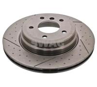 2x Disco freno Assale posteriore intagliato/perforato 20 94 3800 SWAG per BMW 3