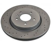 2x Disco freno Assale posteriore perforato/ventilazione interna 108196 per OPEL