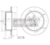 2x Disco freno Assale posteriore pieno 19-2356 MAXGEAR per SUBARU OUTBACK