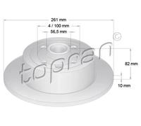 2x Disco freno Assale posteriore pieno 200 946 TOPRAN per OPEL VECTRA A