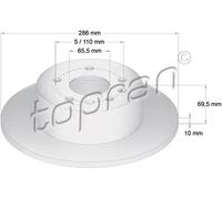 2x Disco freno Assale posteriore pieno 200 951 TOPRAN per OPEL VECTRA B