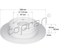 2x Disco freno Assale posteriore pieno 400 860 TOPRAN per MERCEDES-BENZ 190