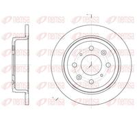2x Disco freno Assale posteriore pieno 6083.00 REMSA per ROVER HONDA ACURA MG