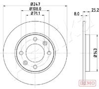 ASHIKA 61-00-0615C Disco freno