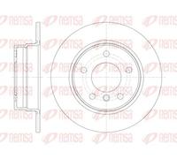 2x Disco freno Assale posteriore pieno 61013.00 REMSA per BMW 1