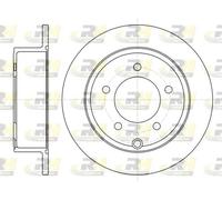 2x Disco freno Assale posteriore pieno 61025.00 ROADHOUSE per CHRYSLER DODGE