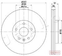 2x Disco freno Assale posteriore pieno 610323C JAPKO per SAAB VOLVO