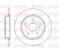 2x Disco freno Assale posteriore pieno 61044.00 REMSA per TOYOTA AURIS