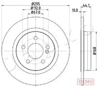 2x Disco freno Assale posteriore pieno 610503C JAPKO per MERCEDES-BENZ INFINITI