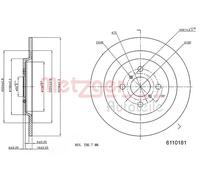 METZGER 6110181 Disco freno