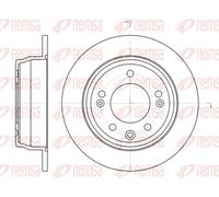 2x Disco freno Assale posteriore pieno 61105.00 REMSA per KIA HYUNDAI