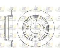 2x Disco freno Assale posteriore pieno 61105.00 ROADHOUSE per KIA HYUNDAI