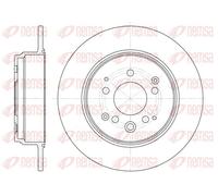 2x Disco freno Assale posteriore pieno 61157.00 REMSA per HONDA CR-V II