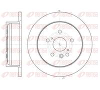 2x Disco freno Assale posteriore pieno 61158.00 REMSA per TOYOTA KIA