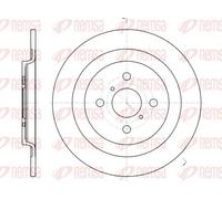 2x Disco freno Assale posteriore pieno 61173.00 REMSA per TOYOTA YARIS
