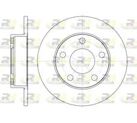 2x Disco freno Assale posteriore pieno 6124.00 ROADHOUSE per AUDI 100 C3 Avant