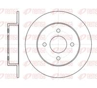 REMSA Disco freno 61353.00 posteriore pieno Ø240 mm per Nissan Micra II 2 pezzi