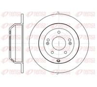 2x Disco freno Assale posteriore pieno 61373.00 REMSA per KIA HYUNDAI