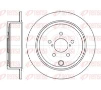 2x Disco freno Assale posteriore pieno 61415.00 REMSA per SUBARU FORESTER