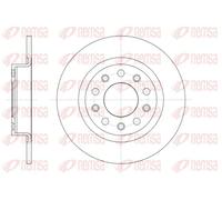2x Disco freno Assale posteriore pieno 61445.00 REMSA per ALFA ROMEO GIULIETTA