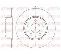 2x Disco freno Assale posteriore pieno 6149.00 REMSA per ALFA ROMEO LANCIA FIAT