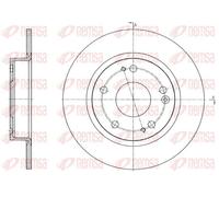 2x Disco freno Assale posteriore pieno 61756.00 REMSA