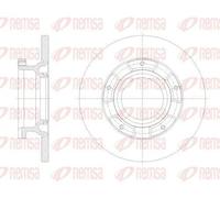 2x Disco freno Assale posteriore pieno 62534.00 REMSA per FORD