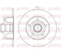 REMSA Disco freno 6431.00 posteriore Ø245 mm pieno per Audi A4 B5