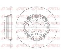 2x Disco freno Assale posteriore pieno 6510.00 REMSA per BMW 8 7