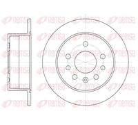 2x Disco freno Assale posteriore pieno 6532.00 REMSA per SAAB OPEL