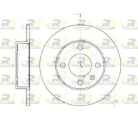 2x Disco freno Assale posteriore pieno 6616.00 ROADHOUSE per SEAT VW