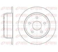 2x Disco freno Assale posteriore pieno 6628.00 REMSA per JEEP CHEROKEE