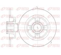 2x Disco freno Assale posteriore pieno 6698.20 REMSA per RENAULT MEGANE I Coach