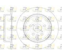 2x Disco freno Assale posteriore pieno 6700.00 ROADHOUSE per TOYOTA AVENSIS