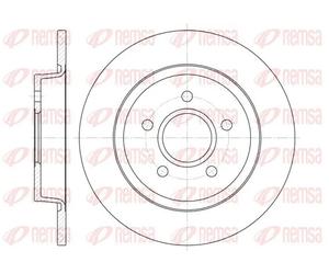 2x Disco freno Assale posteriore pieno 6712.00 REMSA per VOLVO FORD
