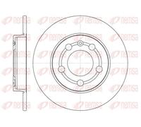 2x Disco freno Assale posteriore pieno 6718.00 REMSA per VW AUDI SKODA