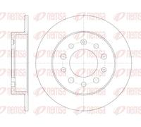 2x Disco freno Assale posteriore pieno 6762.00 REMSA per HYUNDAI COUPE II