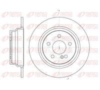 2x Disco freno Assale posteriore pieno 6787.00 REMSA per MERCEDES-BENZ