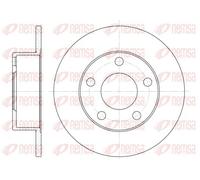 Remsa Disco freno 6803.00 posteriore pieno Ø245 mm per Audi A6 C5 Avant 2.5 TDI 2x