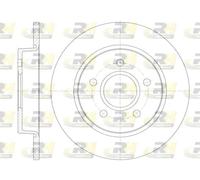 ROADHOUSE 2X Disco Freno Ø264.8Mm Posteriore Per Ford Focus II 1.6 Ssangyong