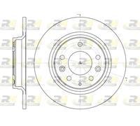 2x Disco freno Assale posteriore pieno 6881.00 ROADHOUSE per MAZDA 6 Hatchback