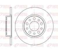 2x Disco freno Assale posteriore pieno 6967.00 REMSA per ALFA ROMEO BRERA SPIDER