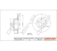 2x Disco freno Assale posteriore pieno DP1010.11.0053 Drve+ per AUDI VW SKODA