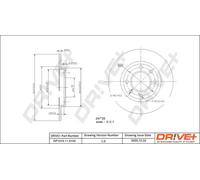 2x Disco freno Assale posteriore pieno DP1010.11.0104 Drve+ per CITROËN PEUGEOT