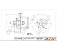 2x Disco freno Assale posteriore pieno DP1010.11.0117 Drve+ per AUDI A4 B5