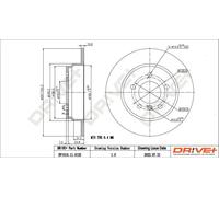 2x Disco freno Assale posteriore pieno DP1010.11.0125 Drve+ per BMW 5