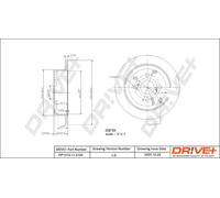 2x Disco freno Assale posteriore pieno DP1010.11.0164 Drve+ per TOYOTA YARIS